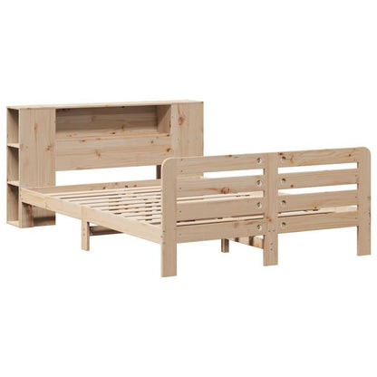 Queensize Bedframe – Bedframe – Bedbodem – Bedombouw – Slaapkamermeubel – Hardhouten Constructie – Eenvoudige Montage – Natuurlijke Houten Look – Modern Minimalistisch – Geschikt Voor Queensize Matrassen – Marrone