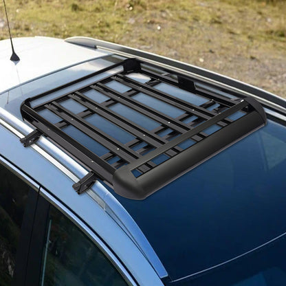 Aluminium Dakdrager – Dakrek – Bagagedrager – Roof Rack – Auto Drager – Zwart – Staal – 127 x 97 cm – Max 68 kg Load Capacity