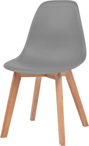 Eetkamerstoelen - Set van 6 - Kunststof - Grijs Eettafel Stoelen - Eetkamerstoelen Set - Grijze Stoelen - Kunststof Stoelen - Comfortabele Stoelen - Grijs