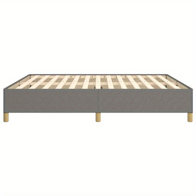 Dark Gray Spring Bed Frame 160x200cm in Fabric Practical, removable, suitable for all seasons