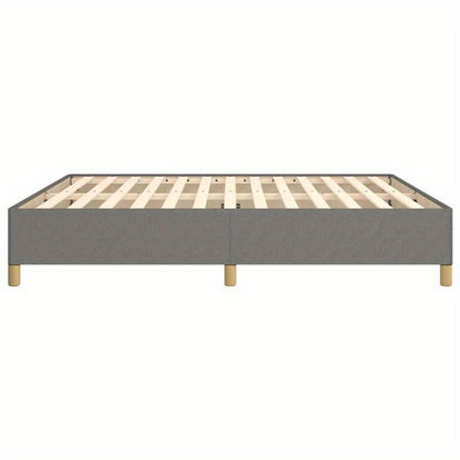 Dark Gray Spring Bed Frame 160x200cm in Fabric Practical, removable, suitable for all seasons