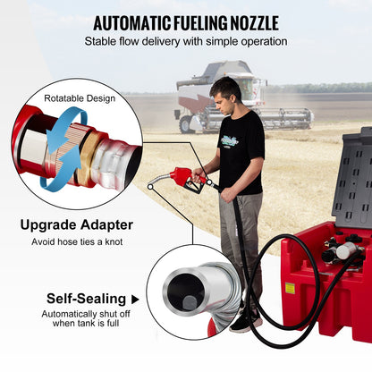 Mobiele Dieseltank – Diesel Tank – Brandstoftank – Mobiele Brandstoftank – Diesel Opslagtank – 220 Liter Inhoud – 12V Elektrische Pomp 40L/min