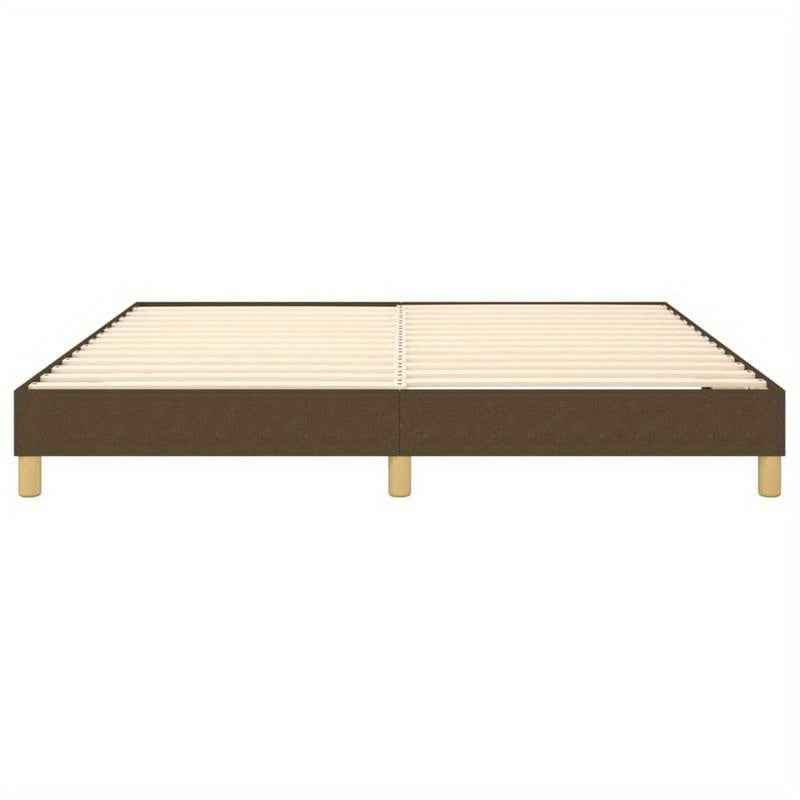 Modern Minimalist Bed Frame - Heavy-Duty Construction, Easy Assembly, Space-Saving Design, Compatible with All Mattresses, Ideal for Small Bedrooms & Apartments - Marrone Scuro (Dark Brown) - No Power Needed, Apartment Furnit