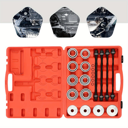 Pershulzen Set – Pershulzen Kit – Busset – Busverwijderaar – Reparatieset Auto Vrachtwagen – 28-Delige Set Carbonstaal – Maten 36-80 mm
