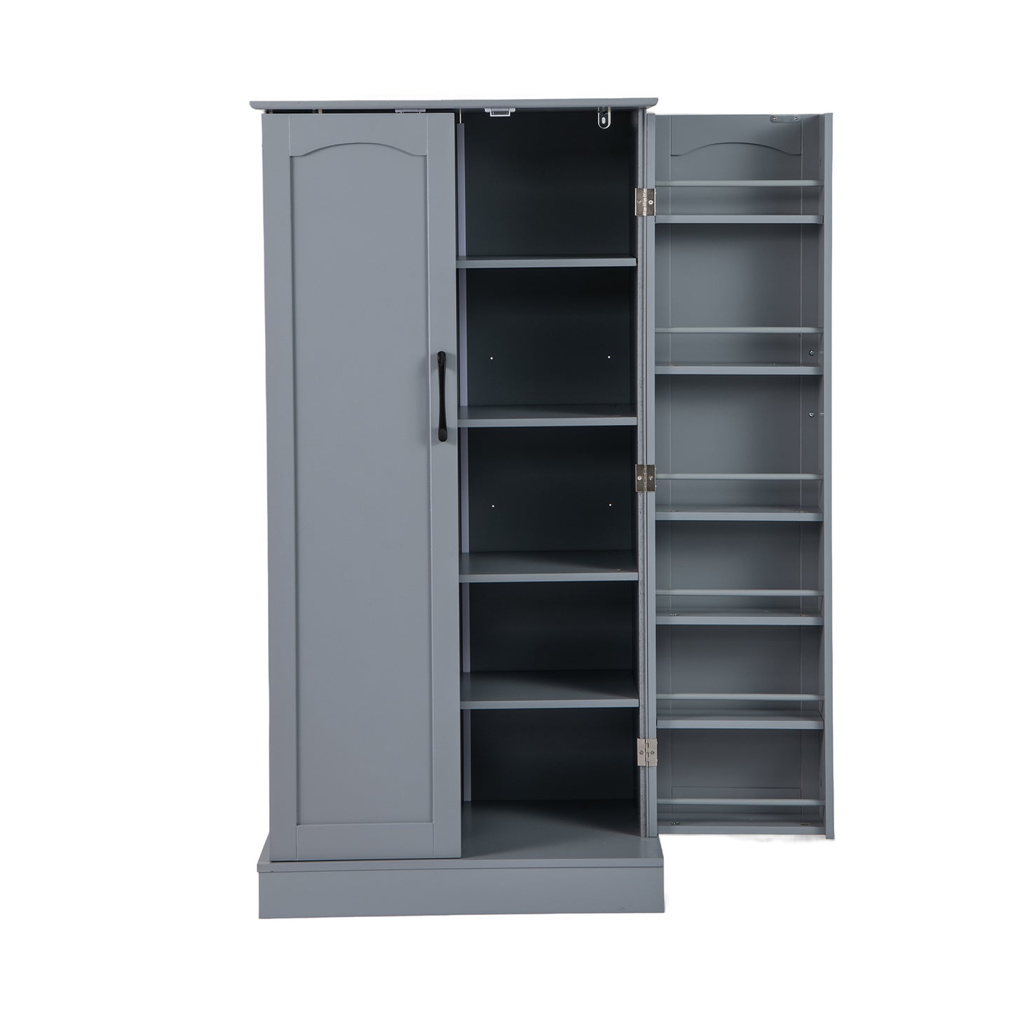 Buffetkast – Dressoir – Opbergkast – Keukenkast – Voorraadkast – 12 Zijplanken – Verstelbare Planken – Anti-Kantel Beveiliging – Grijs – 60 x 40 x 120,5 cm