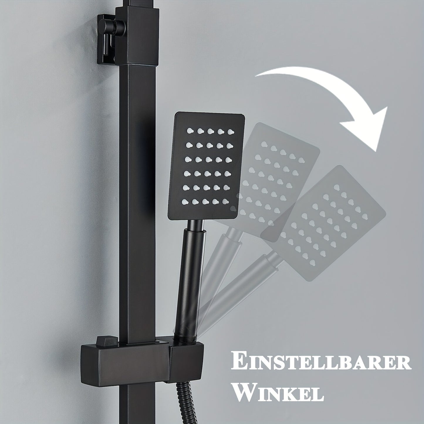 Antiek Messing Doucheset – Regendouche – Douchepaneel – Handdouche – Douchesysteem – Olie-Gewreven Afwerking – Verstelbare Hoogte 70-120 cm