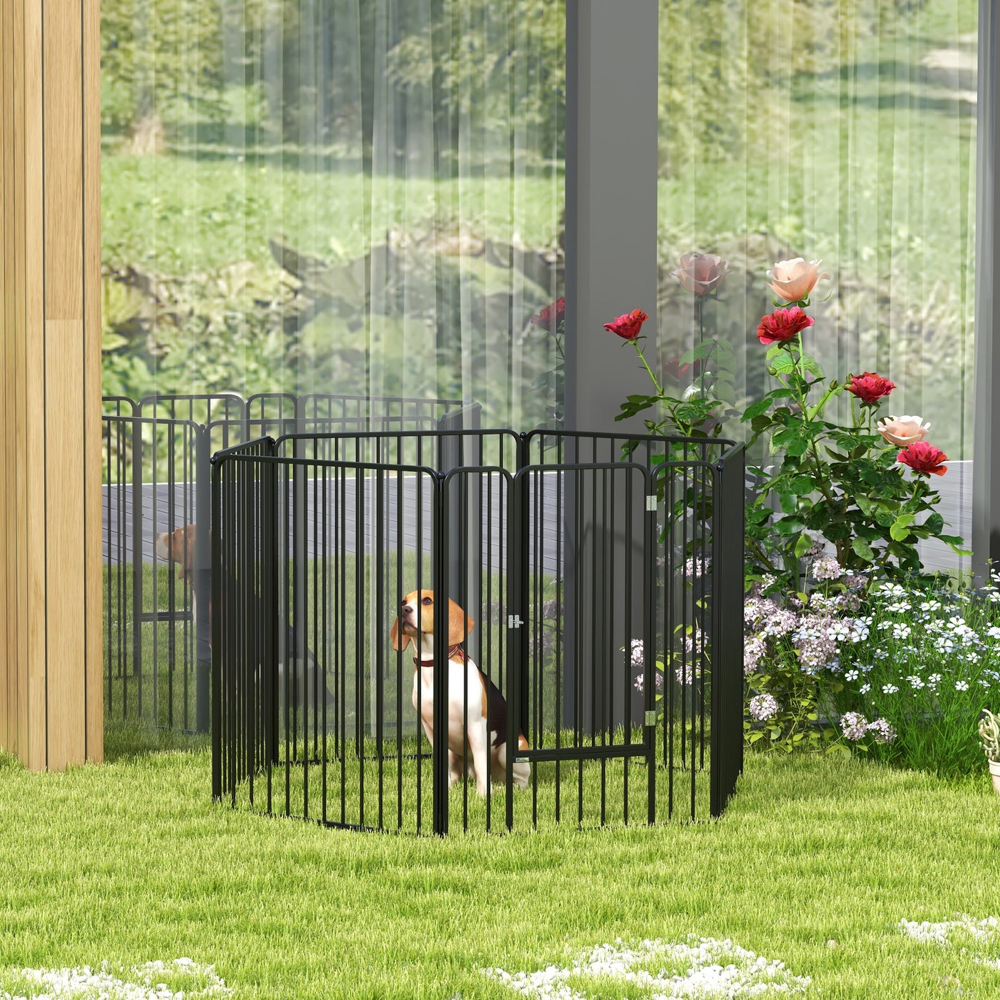 Hondenren – Puppyren – Hondenbench – Hondenkennel – Dierenren – Modulair Ontwerp – Epoxy Staal 100 cm Hoog