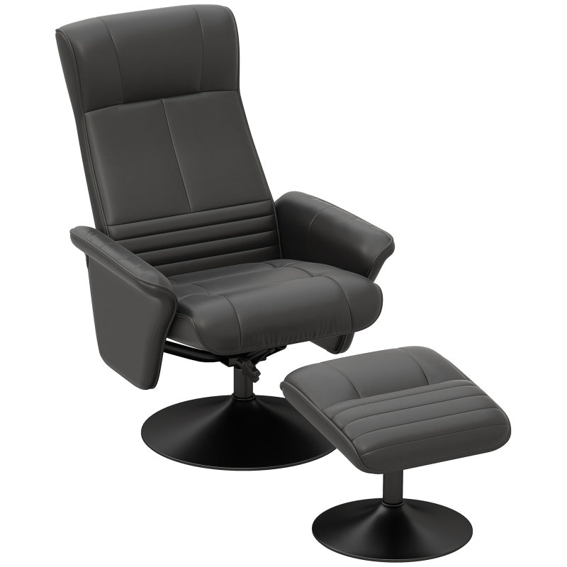 tv-fauteuil – relaxfauteuil – tv-stoel – loungestoel – fauteuil – Draaibaar 360° – Microvezel Zwart – Max. 150 kg Belastbaar