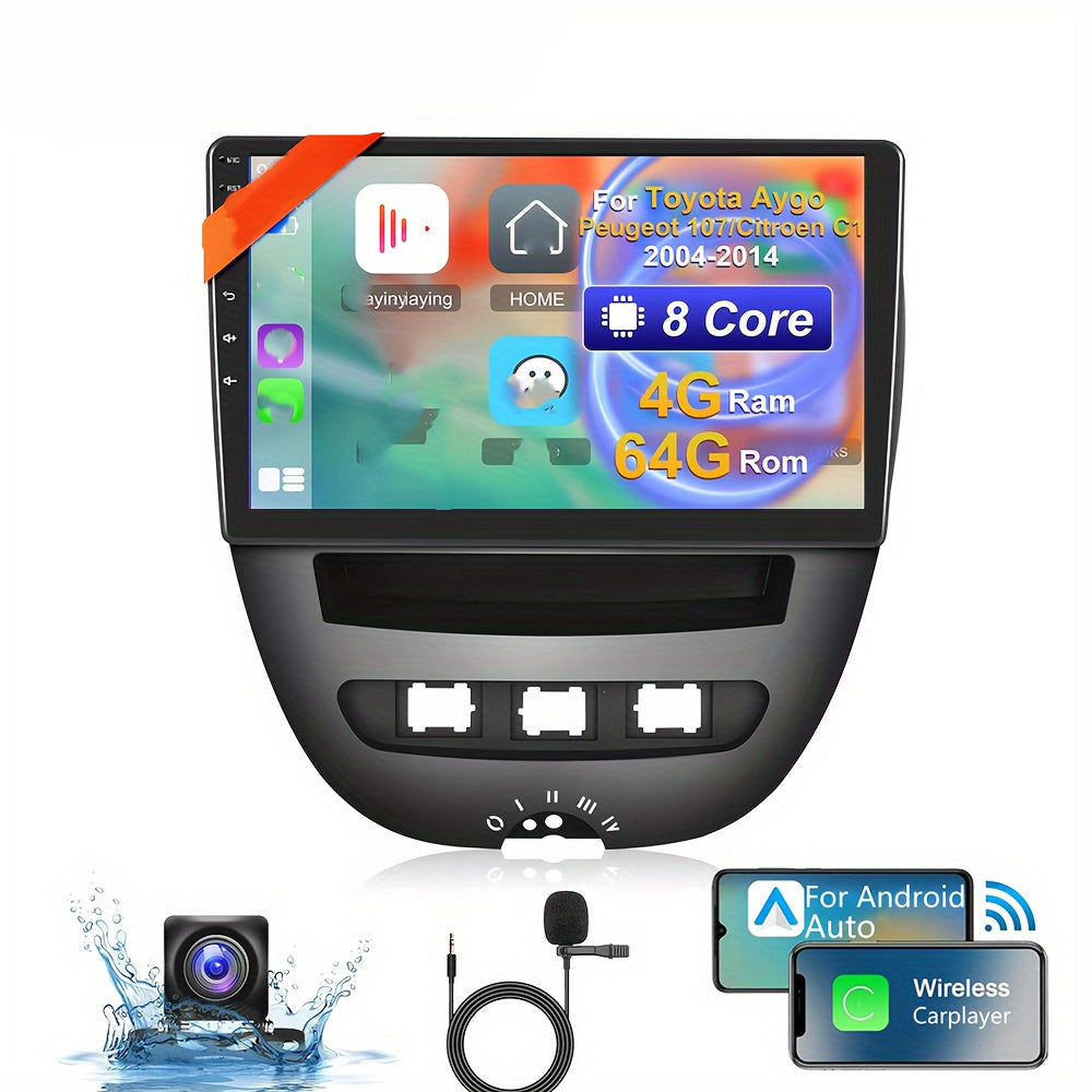 Android Autoradio – Autoradio, Navigatiesysteem, Multimedia, DAB Radio – 25,65 cm IPS Touchscreen – Android 13, Draadloos CarPlay & Android Auto