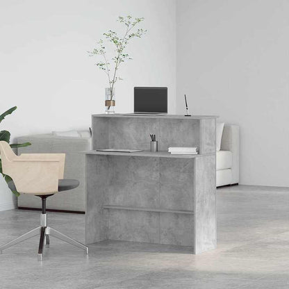 Receptiebalie – Balie – Balie Meubel – Ontvangstbalie – Werkbalie – Beton Grijs – Ruim Werkblad – Duurzaam Hoogwaardig Plaatmateriaal