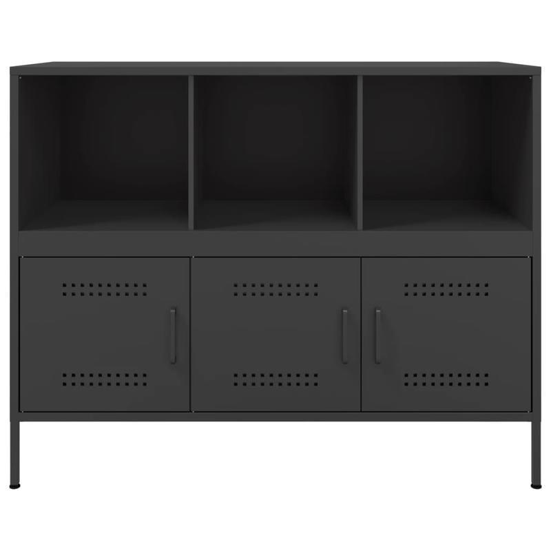 Dressoir – Opbergkast – Kast – Sideboard – Dressoirkast – Zwart Staal – Industrieel Design – Compact 100,5x39x79 cm