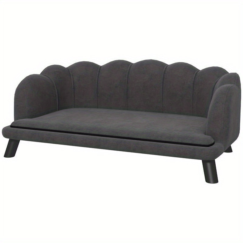 Hondenbank – Hondenbed – Huisdierbank – Dog Couch – Scandinavische Hondenbank – Medium Honden Tot 25 kg – Duurzaam Heavy-Duty PVC – Afneembare Rugleuning