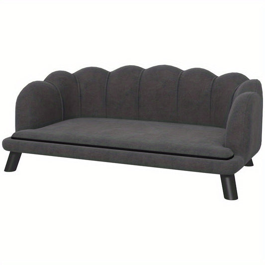 Hondenbank – Hondenbed – Huisdierbank – Dog Couch – Scandinavische Hondenbank – Medium Honden Tot 25 kg – Duurzaam Heavy-Duty PVC – Afneembare Rugleuning