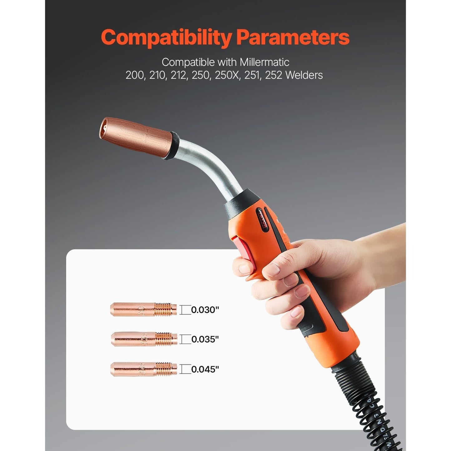 Lasbrander – MIG-lasbrander – Gasbrander – Soldeerbrander – Laspistool – 15 Meter Kabel – Ergonomische Lange Handgreep