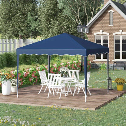 Partytent 3x3m – Feesttent – Buiten Tent – Tuin Tent – Evenemententent – Blauw – Verstelbare Hoogte – Stalen Frame & UV-Beschermende Oxford Stof