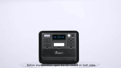 Powerstation – Portable Generator – Mobiele Accuplaats – Noodstroomvoorziening – Zonne-energie Generator – Zwart – 2048Wh LiFePO4 Accu – 2400W Continu Vermogen