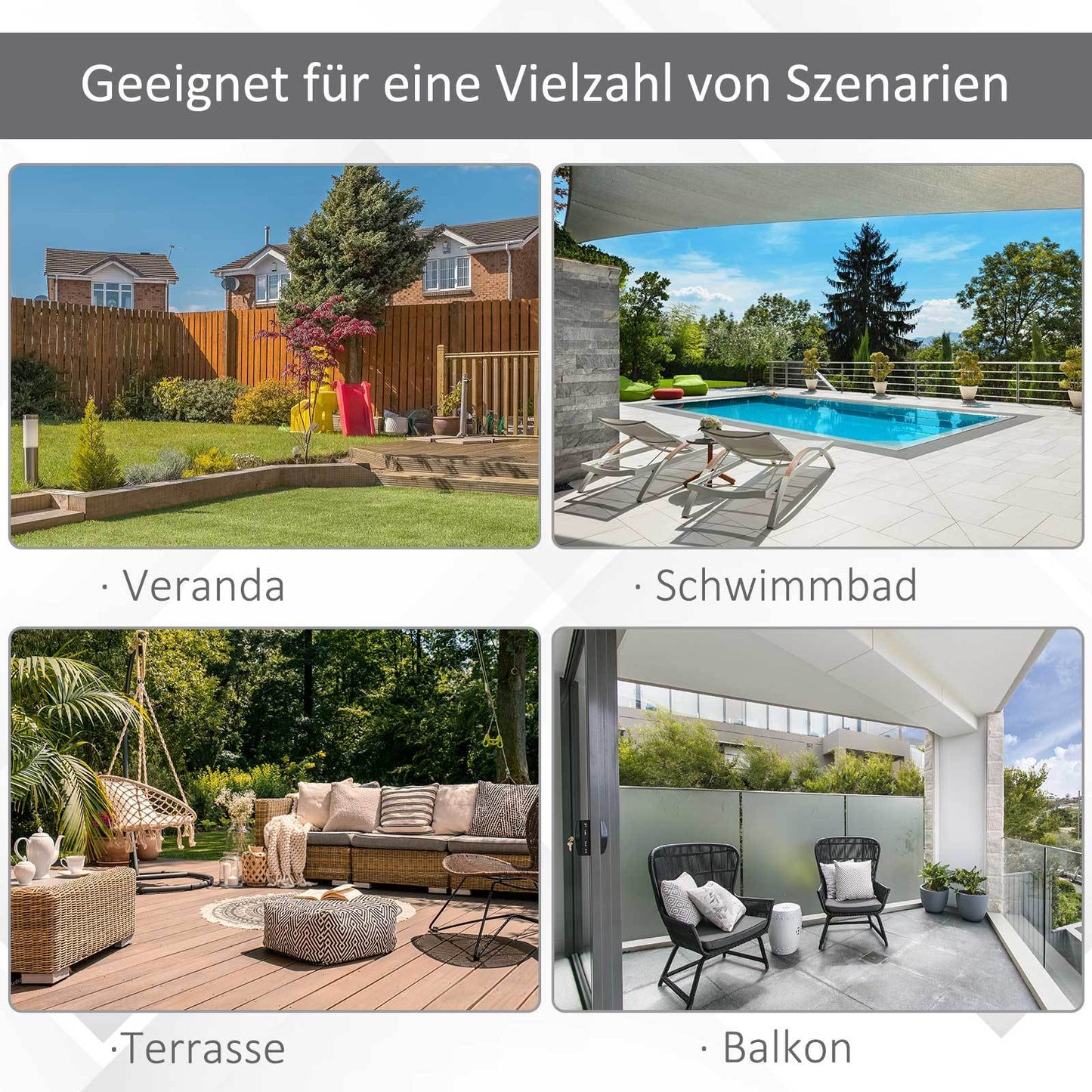Dubbele Parasol – Tuinparasol – XL Parasol – Terrasparasol – Zonwering – Met Zwengel – Metalen Frame – Groot Schaduwoppervlak 440x270x250 cm – UV Bescherming