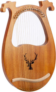 kleine Harp - lyre harp - lier instrument - 16-snarig met stemsleutel en Snaarpickup - 26x39cm
