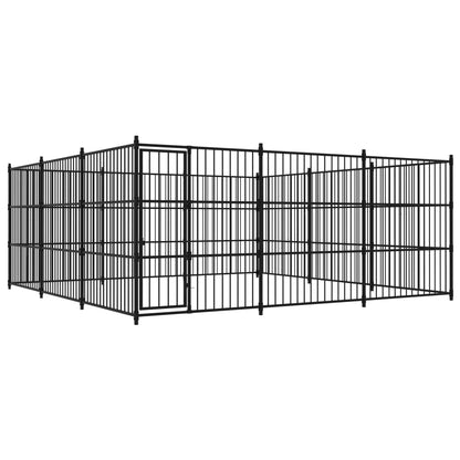 Hondenren – Hondenhok – Hondenkooi – Hondenbench – Hondenverblijf – 450 x 450 x 185 cm – Gepoedercoat Staal – Veilig Deurslot