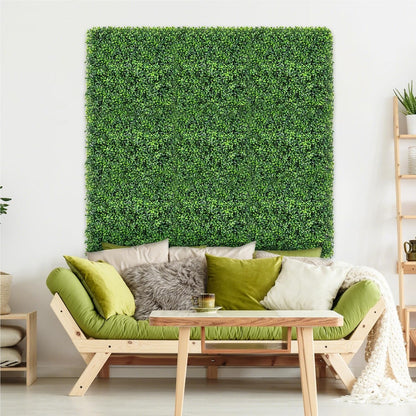 Kunsthaag Panelen – Kunstgroen Wand – Nepplant Muur – Sfeervolle Haag – Groen Balkon Scherm – 12 Stuks 50x50 cm – UV-Bestendig PE Materiaal