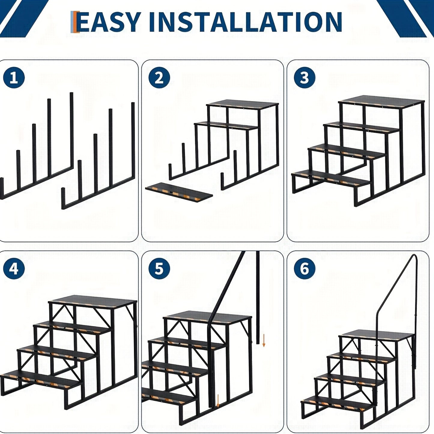 Campertrap – Caravantrap – Opstapje – Instaptrede – Opvouwbare Trap – Stalen Handrail – 299 kg Draagvermogen – Anti-Slip Treden
