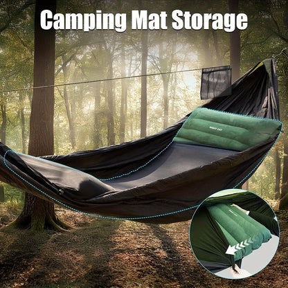 Hangmat – Campinghangmat – Tenthangmat – Reis Hangmat – Outdoor Hangmat – Lichtgewicht & Compact – Ingebouwd Muskietennet en Waterafstotende Buitensluier