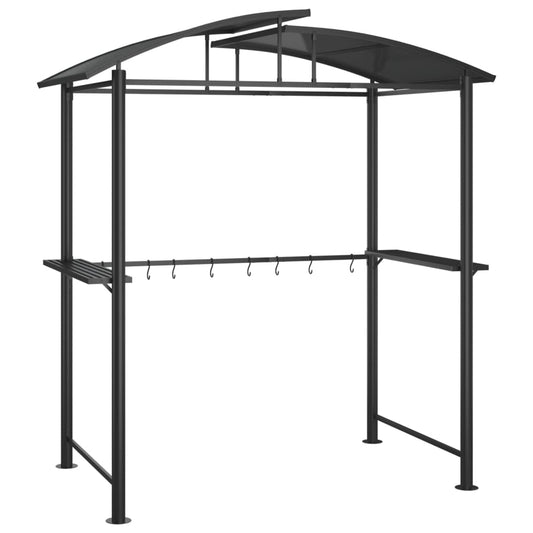 Barbecuepaviljoen – BBQ Paviljoen – Grillpaviljoen – Tuinpaviljoen – Partytent – Stevig Stalen Frame – Weerbestendig PC-Plaat Dak – Optimale Ventilatie – Antraciet