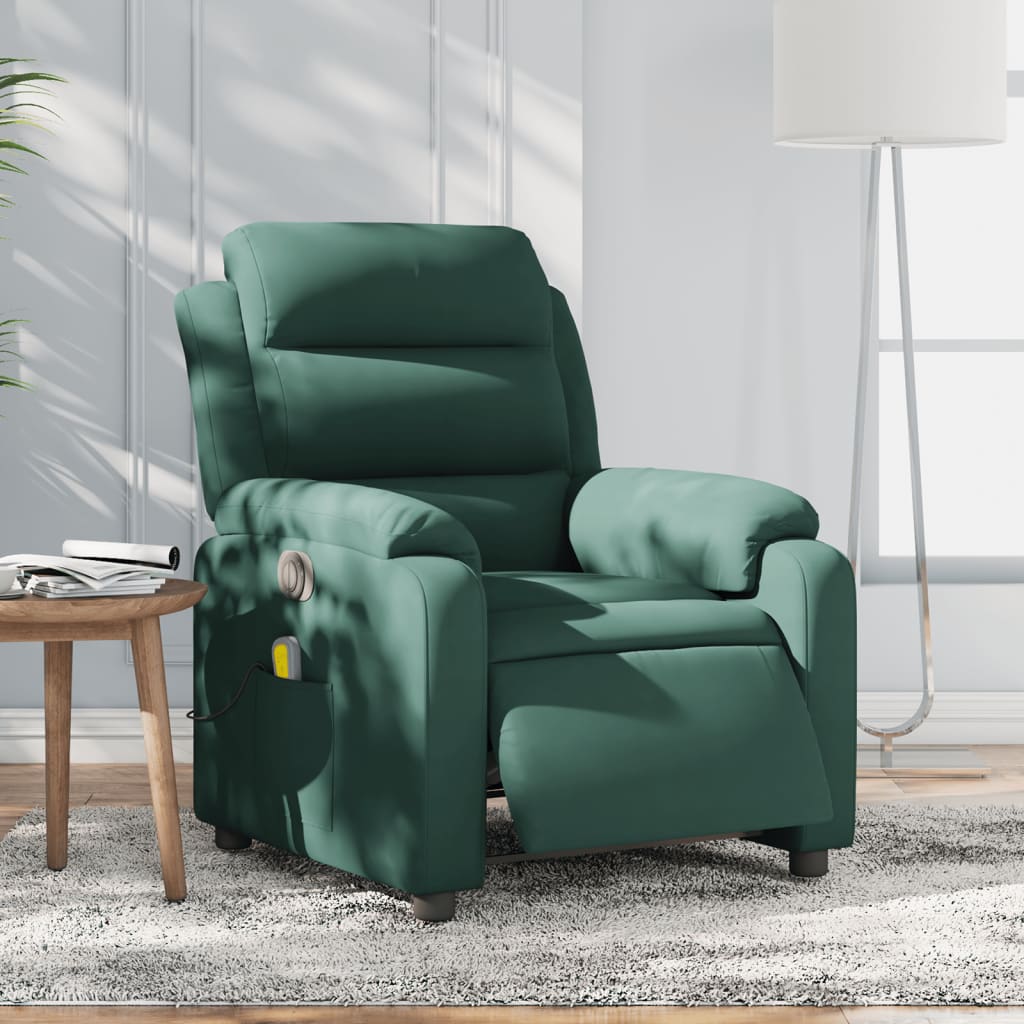 Elektrisch Verstelbare Relaxfauteuil – Elektrische Stoel – Relaxstoel – Verstelbare Fauteuil – Loungestoel – Donkergroen – Verstelbaar Tot 135° – Zachte Velvet Bekleding