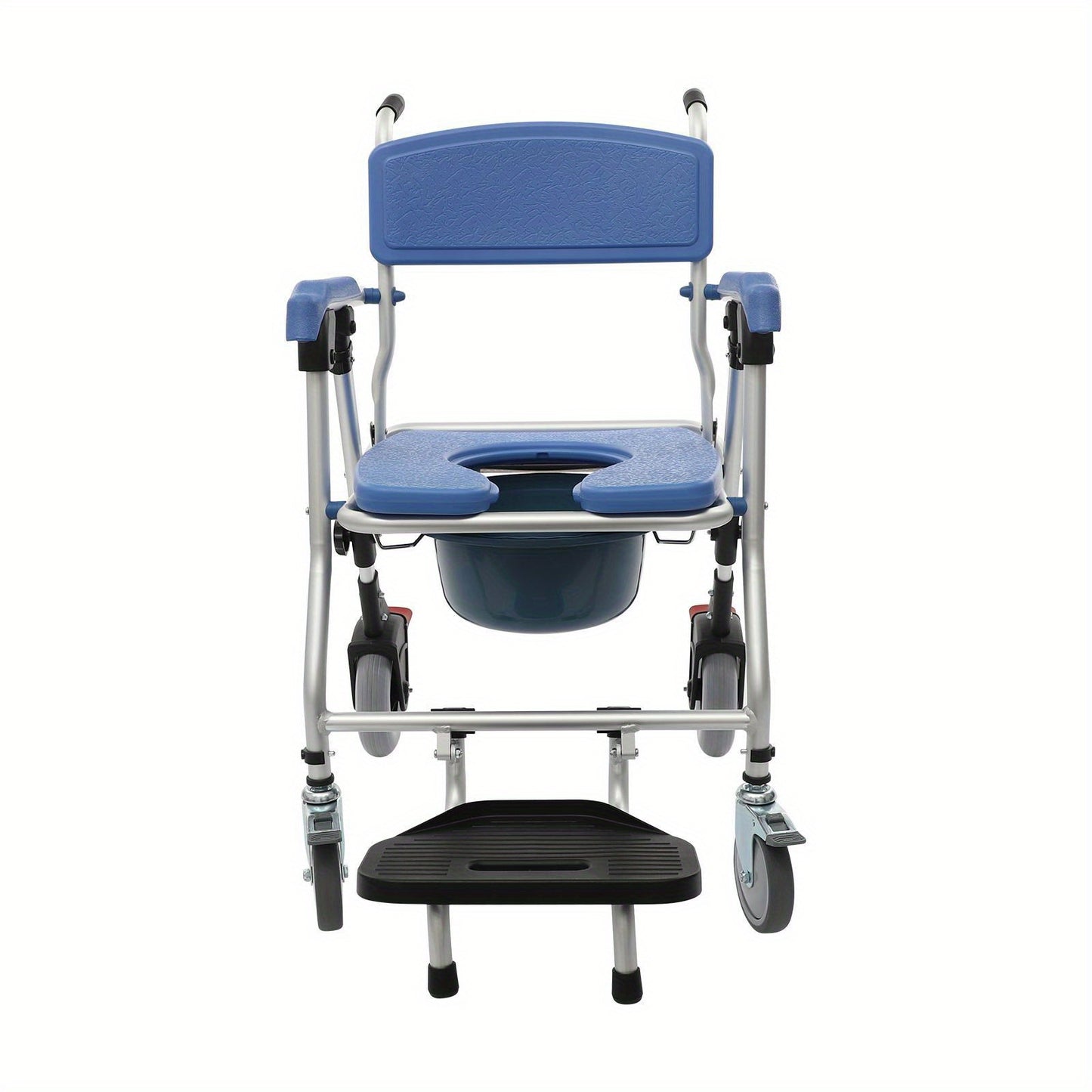 Badkamerstoel – Douchestoel – Toiletstoel – Ziekenhuisstoel – Verzorgingsstoel – Opvouwbaar Aluminium Frame – Comfortabele Zitting met Toiletopening