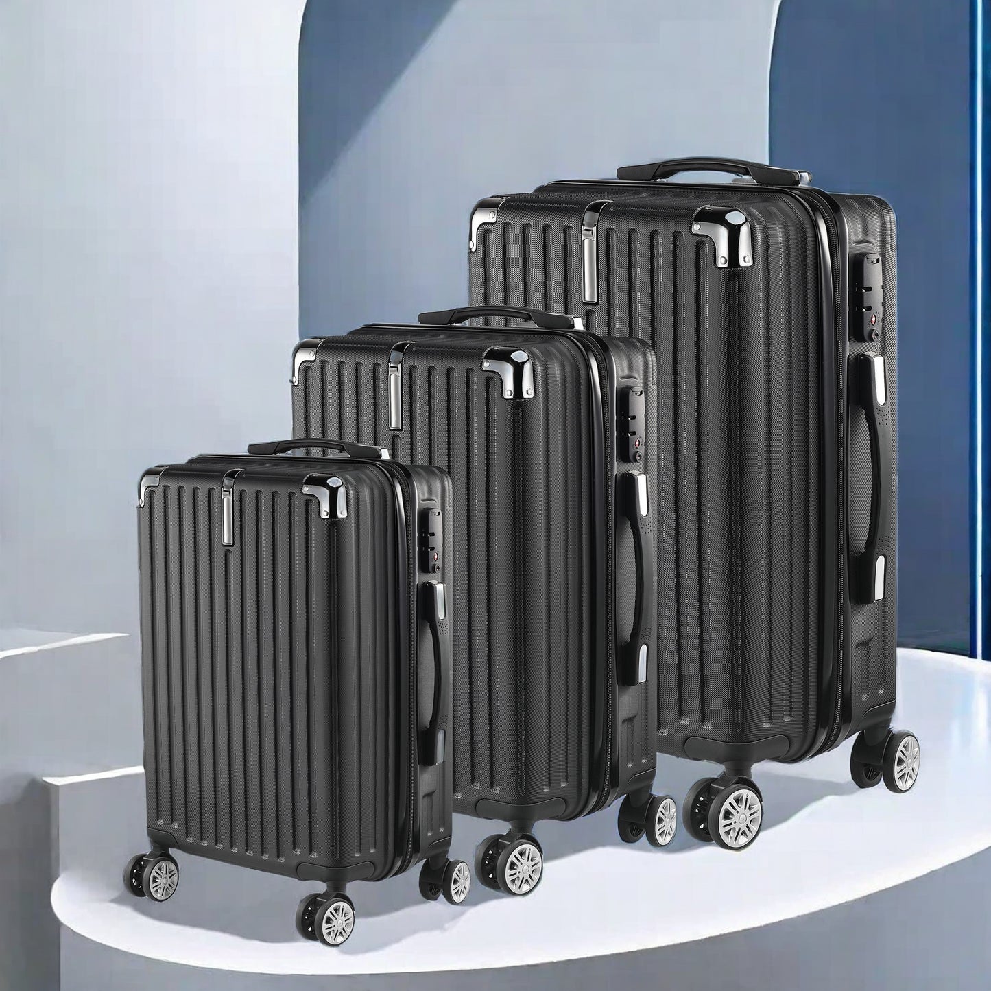 Koffer Set – Harde Koffer – Reiskoffer – Trolley – Bagage – 3 Delig – ABS Rigid Materiaal – 4 Zwenkwielen & Combinatieslot – 20/24/28 Inch