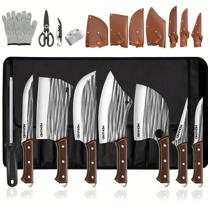 14pcs Set Kitchenware Knife Series, Super Sharp German Stainless Steel, Perfectly Balanced, Dishwasher Safe, Suitable for Cutting Meat, Vegetables, Etc., Very Suitable for Home And Kitchen Use, Perfect Gift Gift, Kitchen Knif