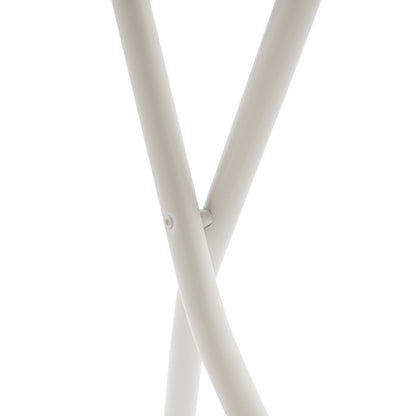 Barstoel – Barkruk – Barstoel Kruk – Barstoelen – Barkrukken – Inklapbaar – Gestoffeerde Zitting – Wit PU – Stalen Frame – Compact Opvouwbaar