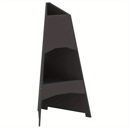 Buitenhaard – Vuurkorf – Terrashaard – Tuinhaard – Vuurpot – Zwart Staal – Piramidevorm – Geïntegreerde Ontsteker – Grote Stabiele Basis 50x45x95 cm