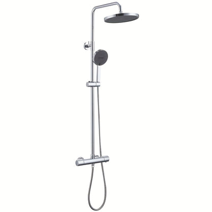 Doucheset – Regendouche – Douchekolom – Thermostaatkraan – Handdouche – Ronde 255 mm Regendouchekop – Verstelbare Roestvrijstalen Douchearm