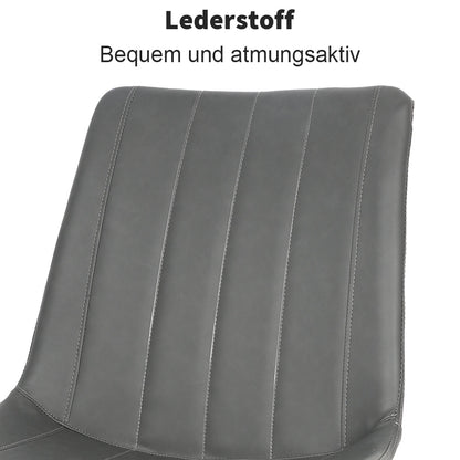 Eetkamerstoelen – Stoelen – Kuipstoelen – Dining Chairs – Keukenstoelen – Grijs – Ergonomisch Comfort – Metaal Met Poedercoating