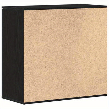 Ladekast – Kommode – Opbergkast – Dressoir – Ladenkast – Mat Zwart Met Gouden Handgrepen – Massief Hout, Volledig Gemonteerd