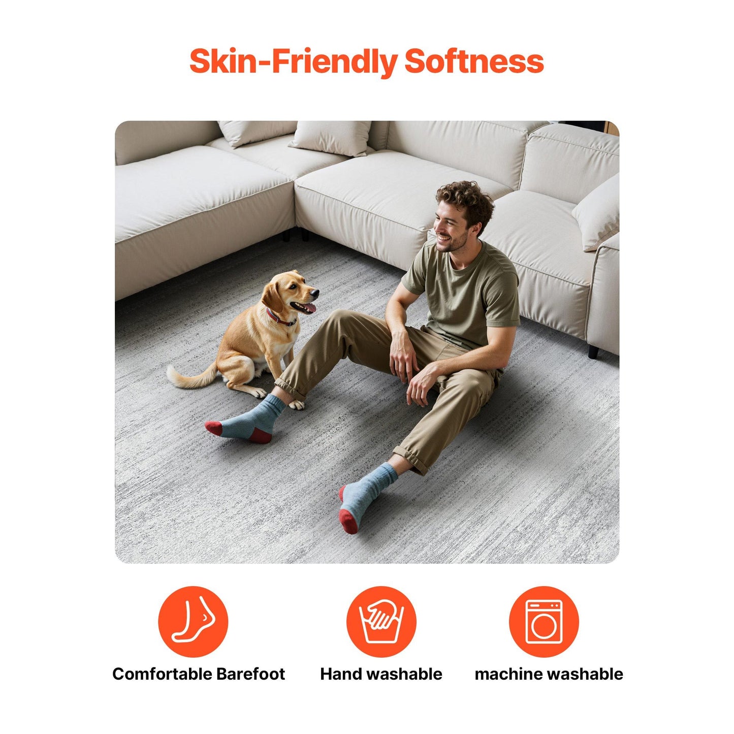 Vloerkleed – Tapijt – Lopertapijt – Karpet – Interieurkleed – Modern Grijs – Groot Formaat 300x420 cm – Anti-Slip en Scheurvast Polyester