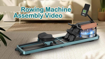 Waterroeimachine – Roeitrainer – Fitnessapparaat – Trainingsmachine – Compact – 6 Waterweerstanden – Inklapbaar - QUORE