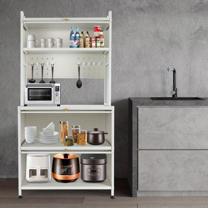 5th floor kitchen shelf 80cm - white,, Carbon Steel, White, Kitchen Counter Shelf, Kitchen Shelf Organizers And Storage, Spacesaving Solution, Home Organization, Compact Shelving, Modern Organizer, Rustresistant Material, Hig