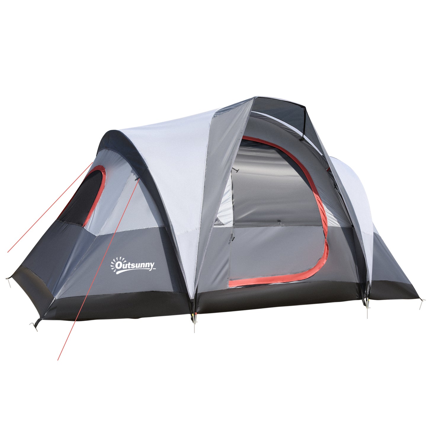 2-3 Persoons Tent – Kampeertent – Vouwtent – Outdoor Tent – Vissertent – Ruim & Lichtgewicht – Ventilerende Ramen – Grijs