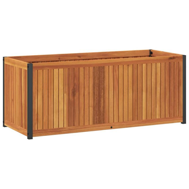 Planter 110x45x44cm solid acaciawood en Practical Removable Outdoor