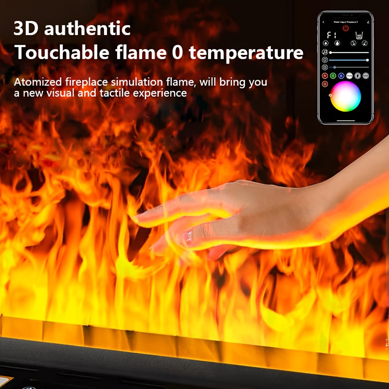 Elektrische Openhaard – 3D Openhaard – Sfeerverwarming – Digital Haard – Elektrisch Vuur – 50 cm Compact – Mistverneveling & Aromatherapie – App & Afstandsbediening