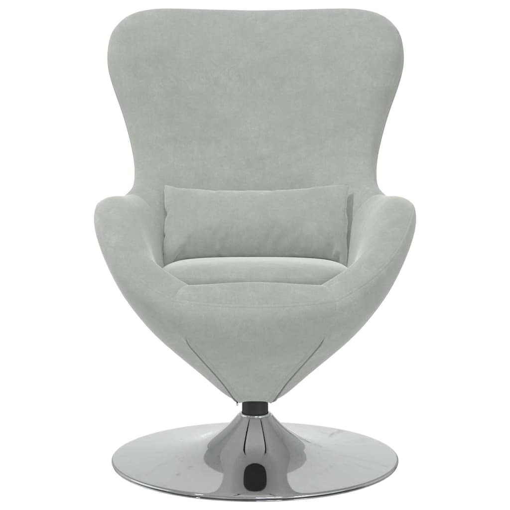 Fauteuil – Draaistoel – Relaxstoel – Zitzak – Loungefauteuil – Lichtgrijs – Draaibaar 360° – Zacht Stofkussen