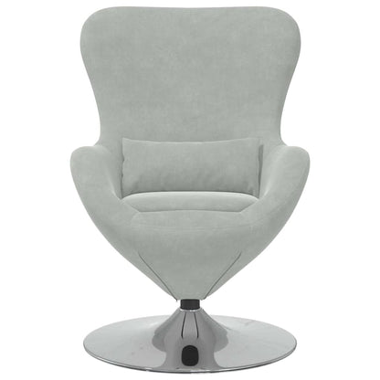 Fauteuil – Draaistoel – Relaxstoel – Zitzak – Loungefauteuil – Lichtgrijs – Draaibaar 360° – Zacht Stofkussen