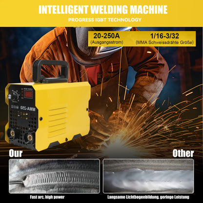 Lasapparaat – Mini Welder – ARC Lasmachine – Elektrode Lasser – MMA Inverter – Compact & Lichtgewicht – IGBT Technologie – Instelbaar 20-250A