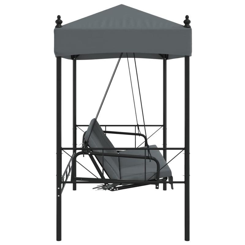 Schommelstoel – Schommelstoel Met Canopy – Tuinschommel – Balkonstoel – Verandaschommel – Stevig Stalen Frame – Comfortabele Afneembare Kussens