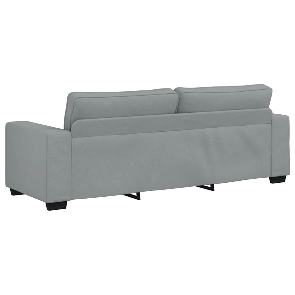 Bankenset – Loungeset – Zithoek – Bankcombinatie – Hoekbank – Polyester Bekleding – Robuust Metaal-Houten Frame – Grijs