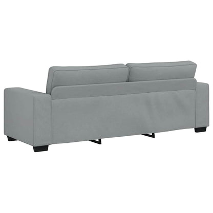 Bankenset – Loungeset – Zithoek – Bankcombinatie – Hoekbank – Polyester Bekleding – Robuust Metaal-Houten Frame – Grijs