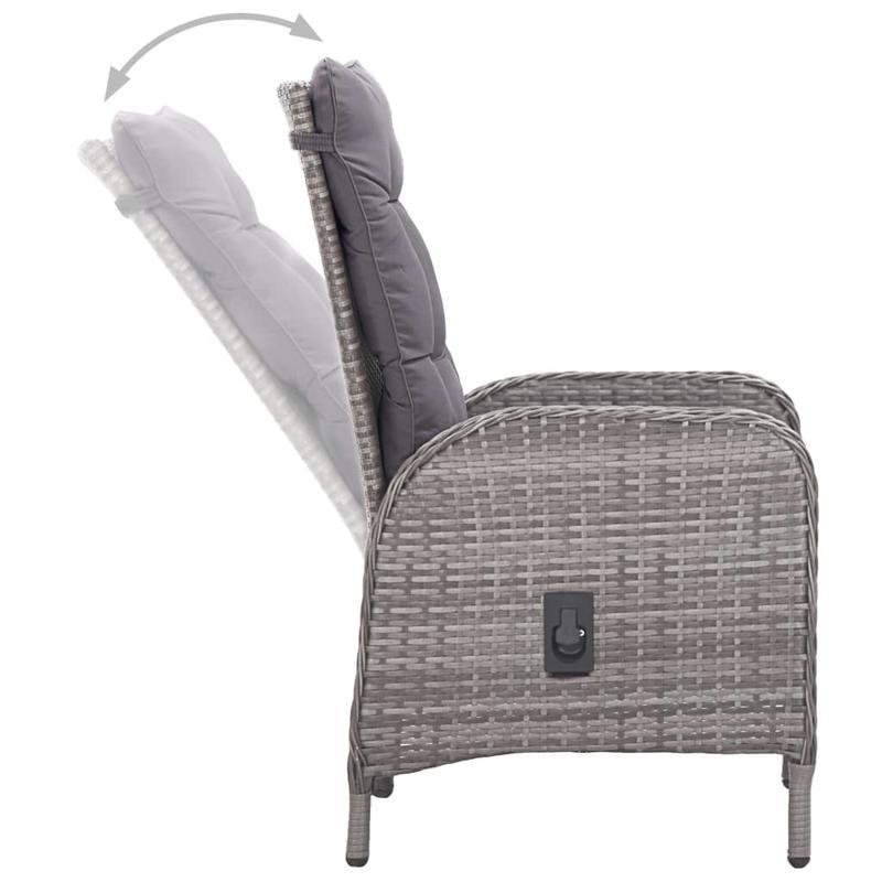 Tuiniert – Tuinset – Buitenmeubilair – Loungeset – 5-Delige Set – Grijs – Stevige Houten Constructie – Weerbestendig Ontwerp