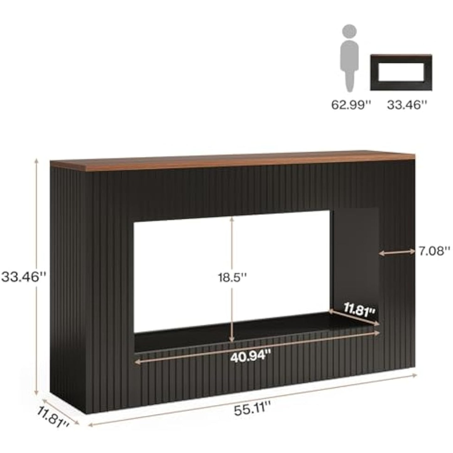 Sidetable – Consoletafel – Wandtafel – Haltafel – Dressoir – Moderne Rustic Stijl – 140 cm Lang – 2-Laags Opbergruimte